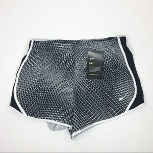 Nike Girls Shorts Dry Fit Standard Black White L